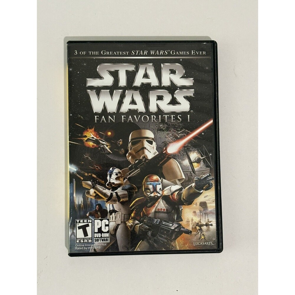 Star Wars Fan Favorites (PC, 2010) Empire at War, KOTOR & Battlefront II. NM